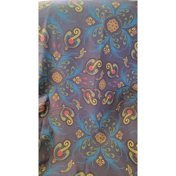 World Market 60x90 Tablecloth Rectangle Pakistan 100% Cotton Boho Purple Blue - Picture 8 of 10